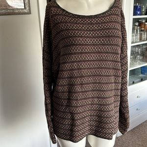 EXPRESS vintage tricot striped sweater sz M